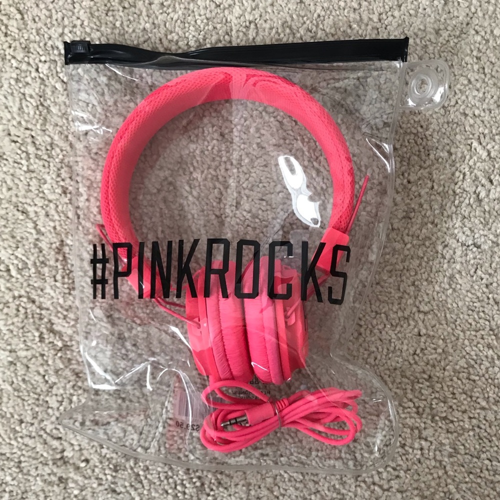 Pink headphones
